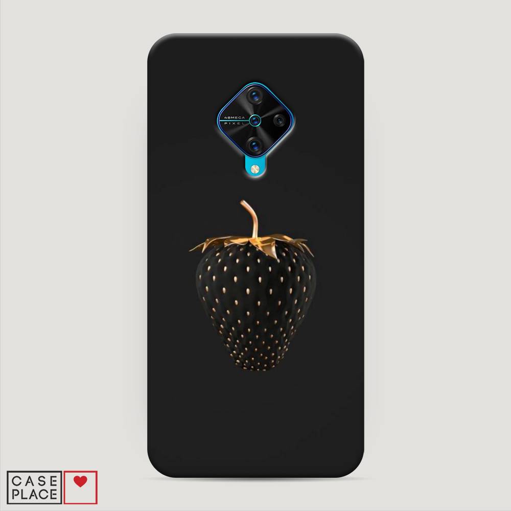 

Пластиковый чехол "Черно-золотая клубника" на Vivo Y9s, 262420-7