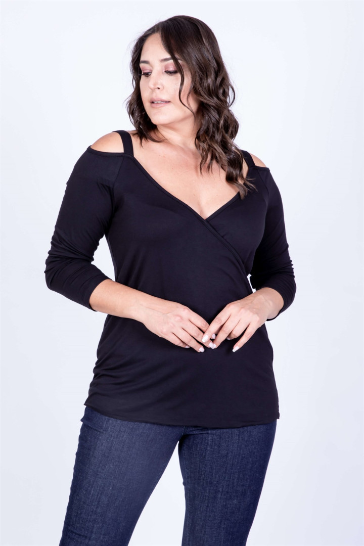 

Блуза женская My Line Moda 667 черная 2XL (товары доставляются из-за рубежа), 667