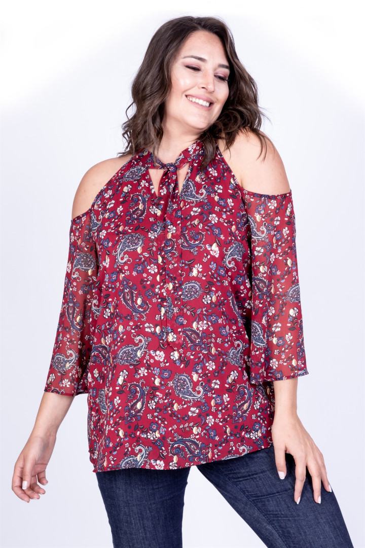 

Блуза женская My Line Moda 683 бордовая 46 RU (товары доставляются из-за рубежа), 683