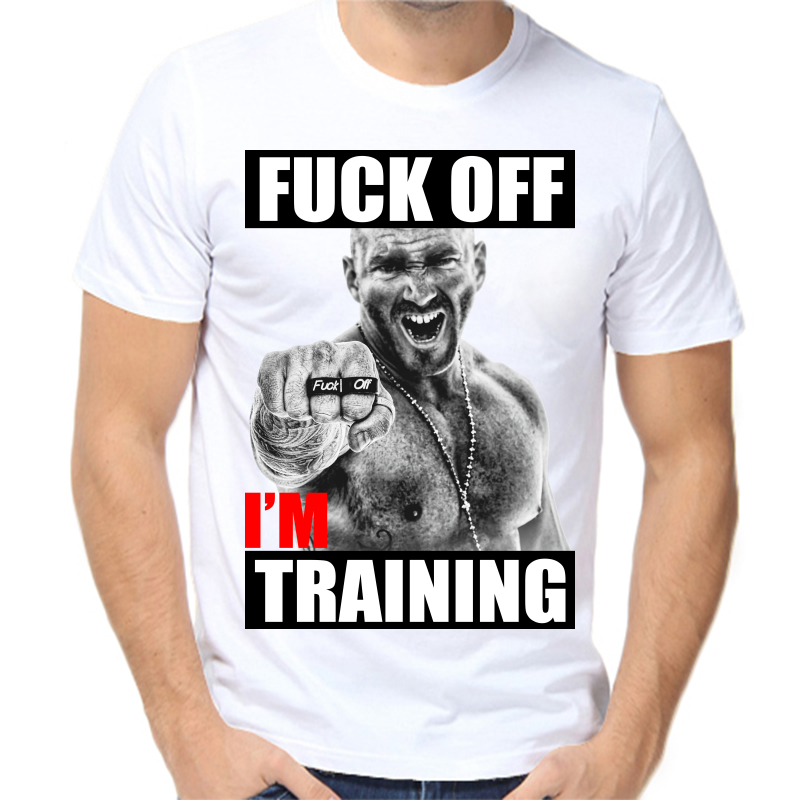 

Футболка мужская белая 42 р-р fuck off im training, Белый, fm_fuck_off_im_training