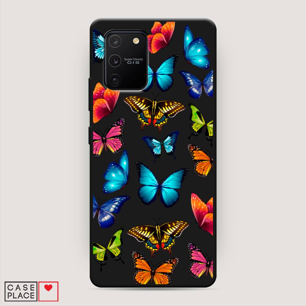 

Матовый силиконовый чехол "Разные бабочки" на Samsung Galaxy A91, Разные бабочки