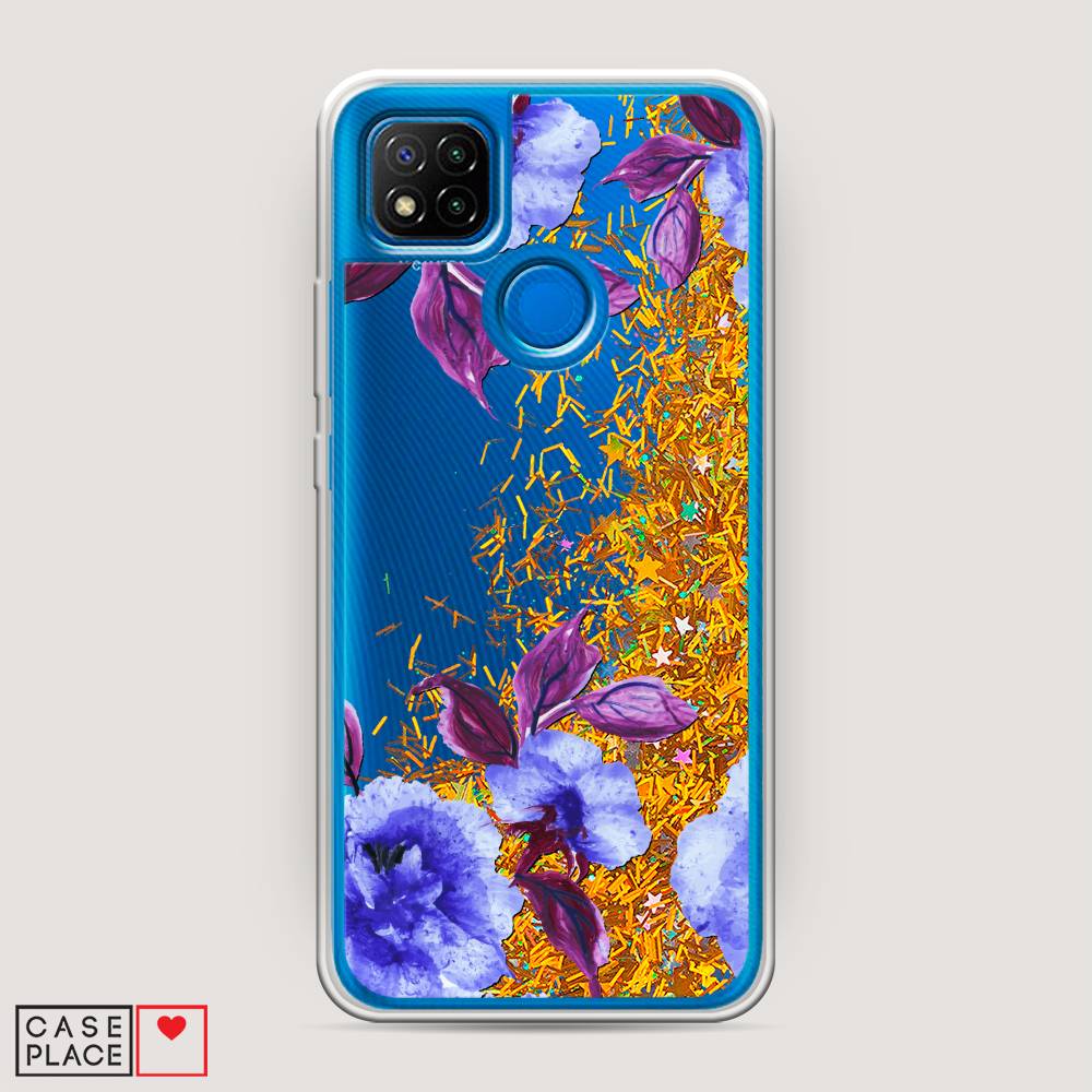 

Жидкий чехол с блестками "Цветочная фантазия 5" на Xiaomi Redmi 9C, 39090-1
