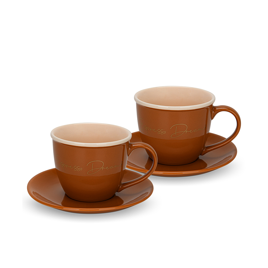 

Кофейные чашки с блюдцами 4 пр. / 240 мл Сoffee (фарфор), Оранжевый