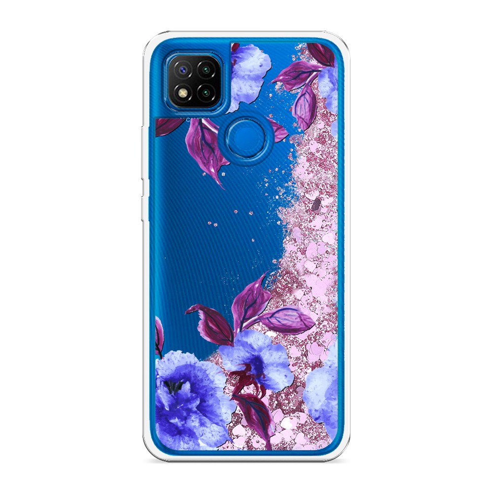 

Жидкий чехол с блестками "Цветочная фантазия 5" на Xiaomi Redmi 9C