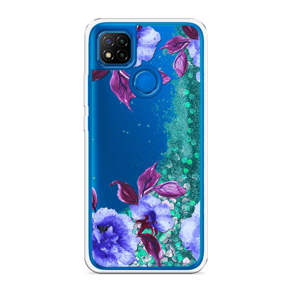 

Жидкий чехол с блестками "Цветочная фантазия 5" на Xiaomi Redmi 9C