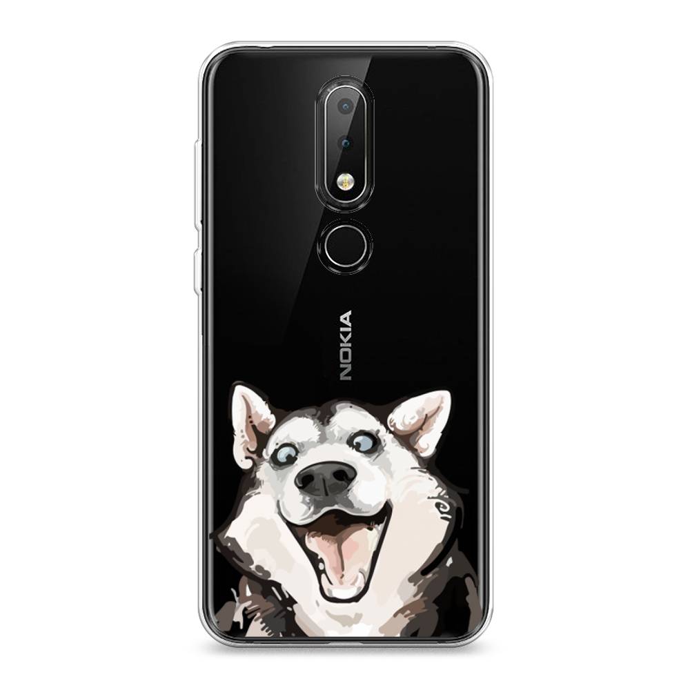 фото Чехол awog "радостный хаски" для nokia x6 2018