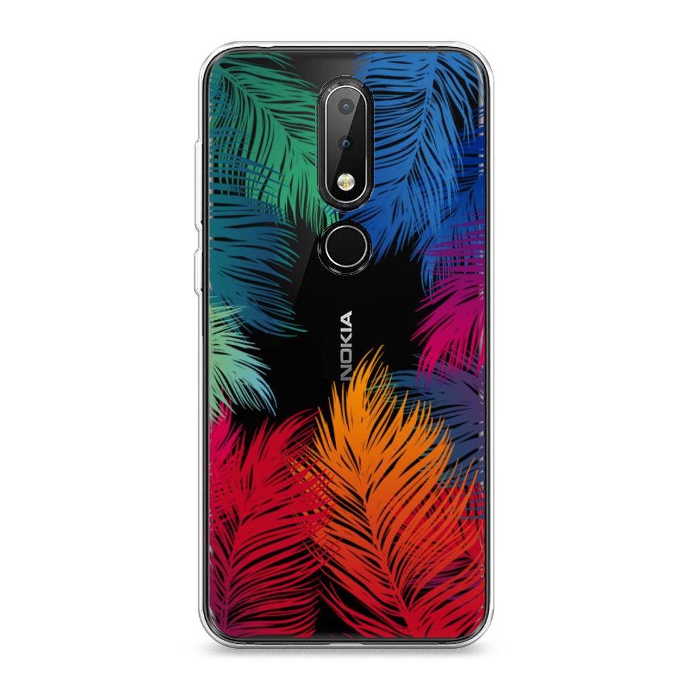 

Чехол Awog на Nokia X6 2018 / Нокиа X6 2018 "Рамка из перьев", Красный, 121450-4