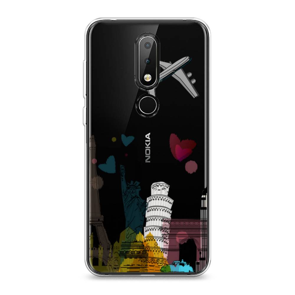 

Чехол Awog на Nokia X6 2018 / Нокиа X6 2018 "Самолет путешествий", Желтый, 121450-10
