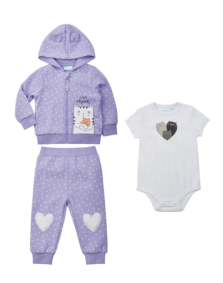 

Костюм повседневный Kari Baby SS24B01800501, фиолетовый, 80, SS24B01800501