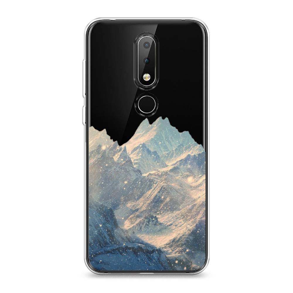 

Чехол Awog на Nokia X6 2018 / Нокиа X6 2018 "Горы арт 2", Серый, 121450-10