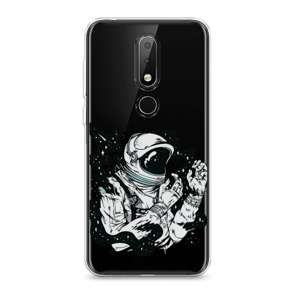 

Чехол Awog на Nokia X6 2018 / Нокиа X6 2018 "Космонавт арт", Черный;белый;прозрачный, 121450-7