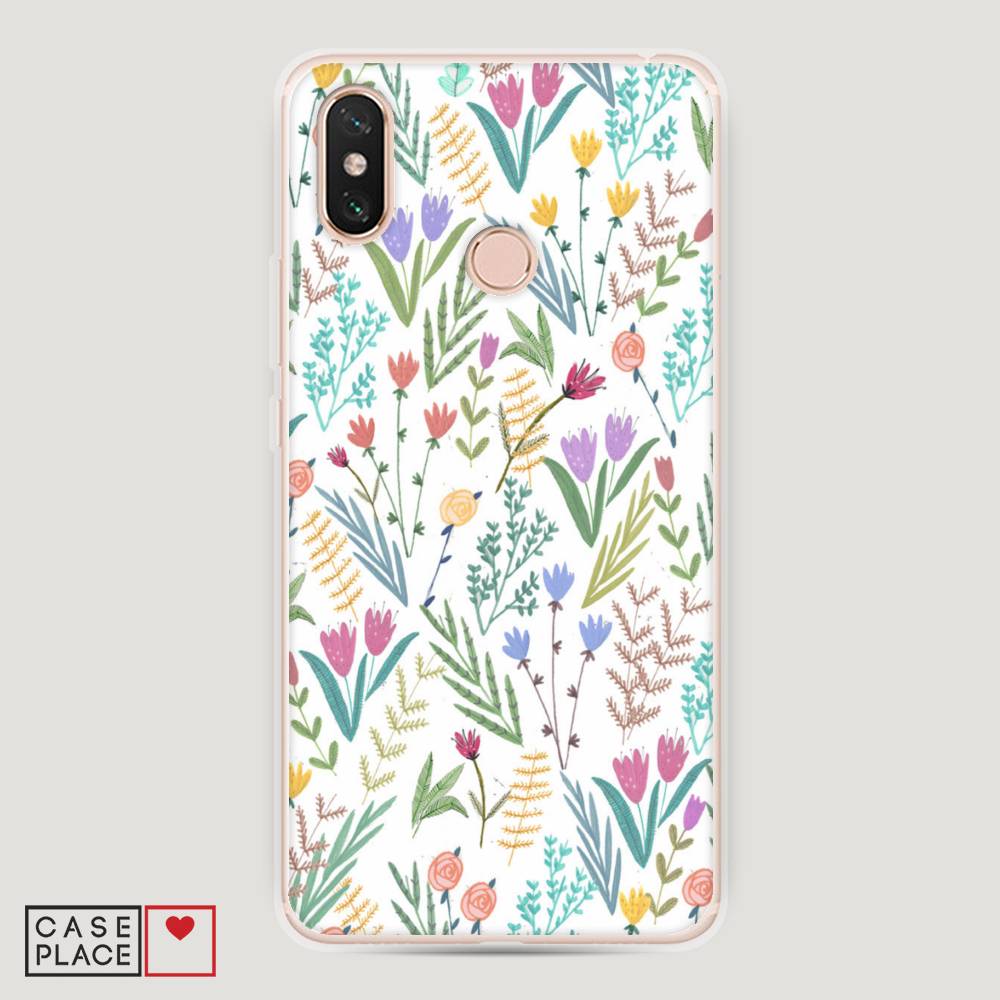 

Пластиковый чехол "Полевые цветы рисунок" на Xiaomi Mi Max 3