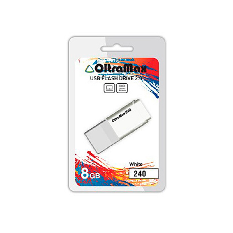 

Флэш драйв USB 8GB 2.0 OltraMax 240 White