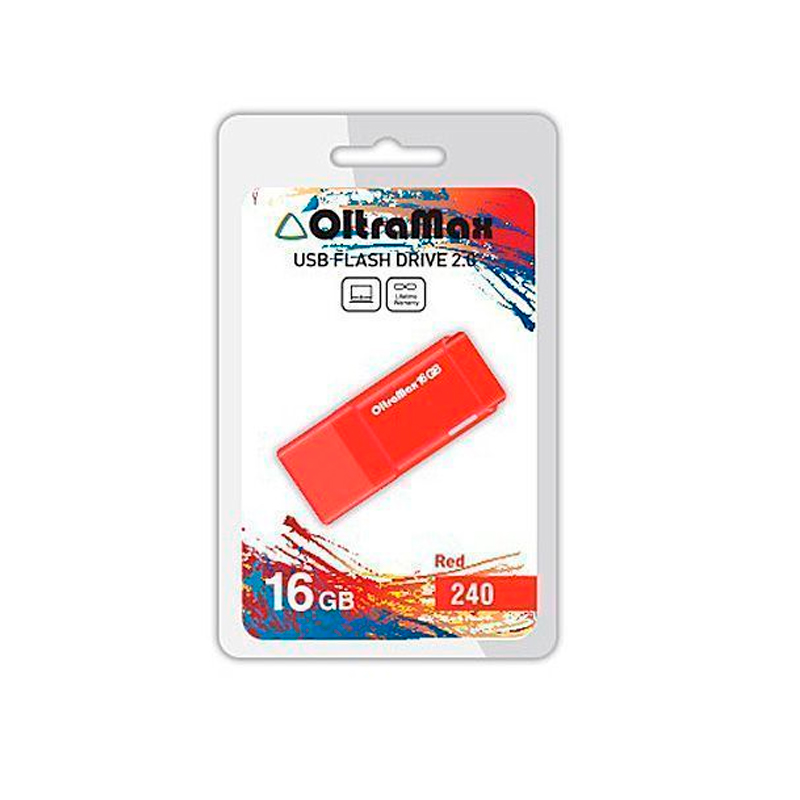 Флэш драйв USB  16GB 2.0 OltraMax 240 Red