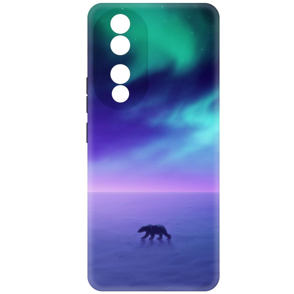 

Чехол-накладка Krutoff Soft Case Северное Сияние для Honor 90 черный