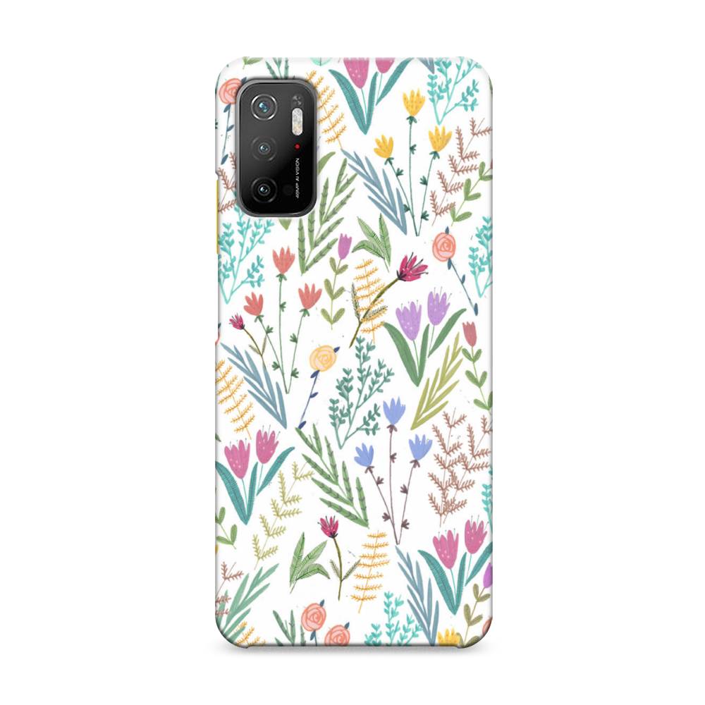 

Пластиковый чехол "Полевые цветы рисунок" на Xiaomi Poco M3 Pro, 311020-6