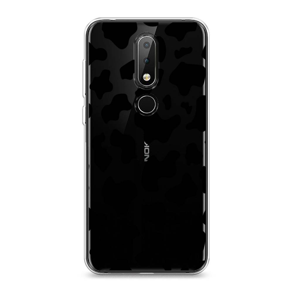 

Чехол Awog на Nokia X6 2018 / Нокиа X6 2018 "Пятна коровы черные", Черный, 121450-2