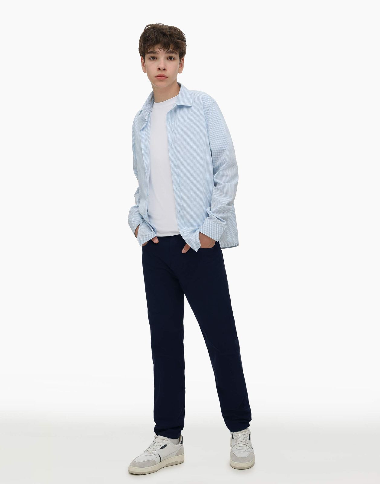 

Брюки детские Gloria Jeans BSU000338, темно-синий, 134, BSU000338