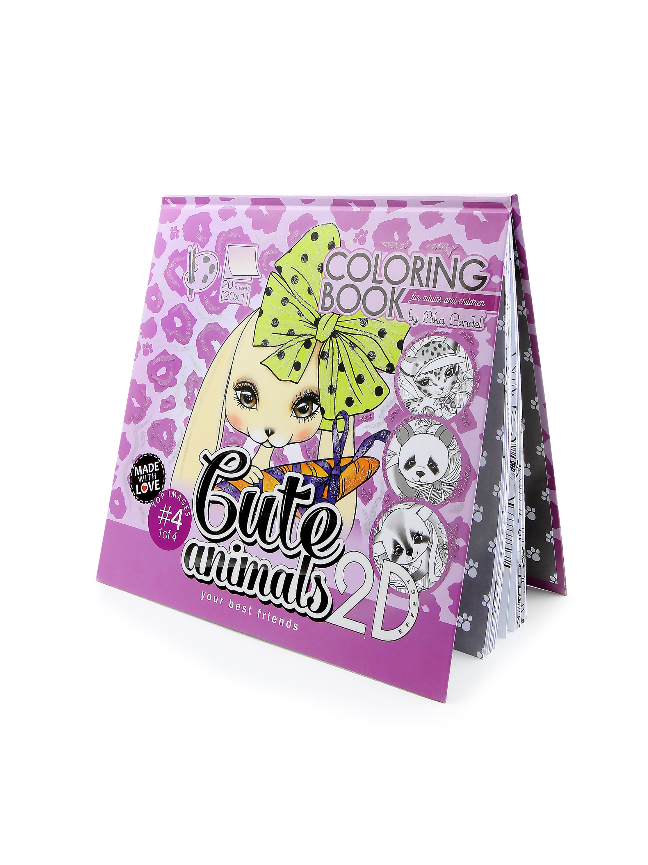 

Раскраска Art Studio of Happiness с эффектом 2D 20х20см 20л Lika Lendel Cute Animals 0513