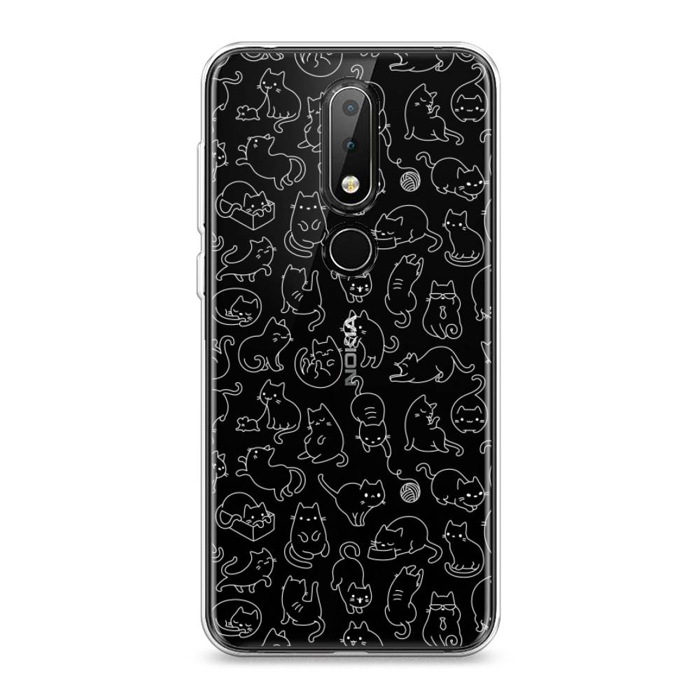 

Чехол Awog на Nokia X6 2018 / Нокиа X6 2018 "Шкодливые котики", Черный;белый;серый, 121450-2