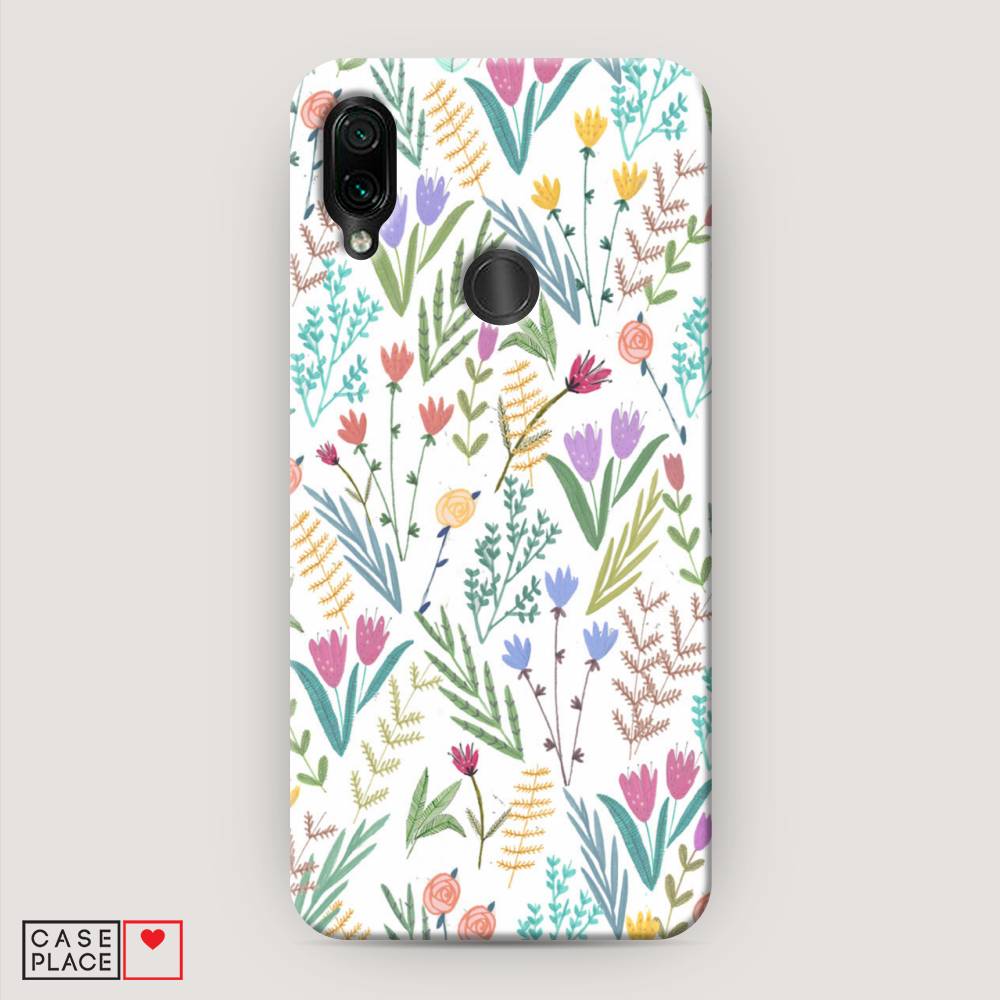 

Пластиковый чехол "Полевые цветы рисунок" на Xiaomi Redmi 7, 35020-6