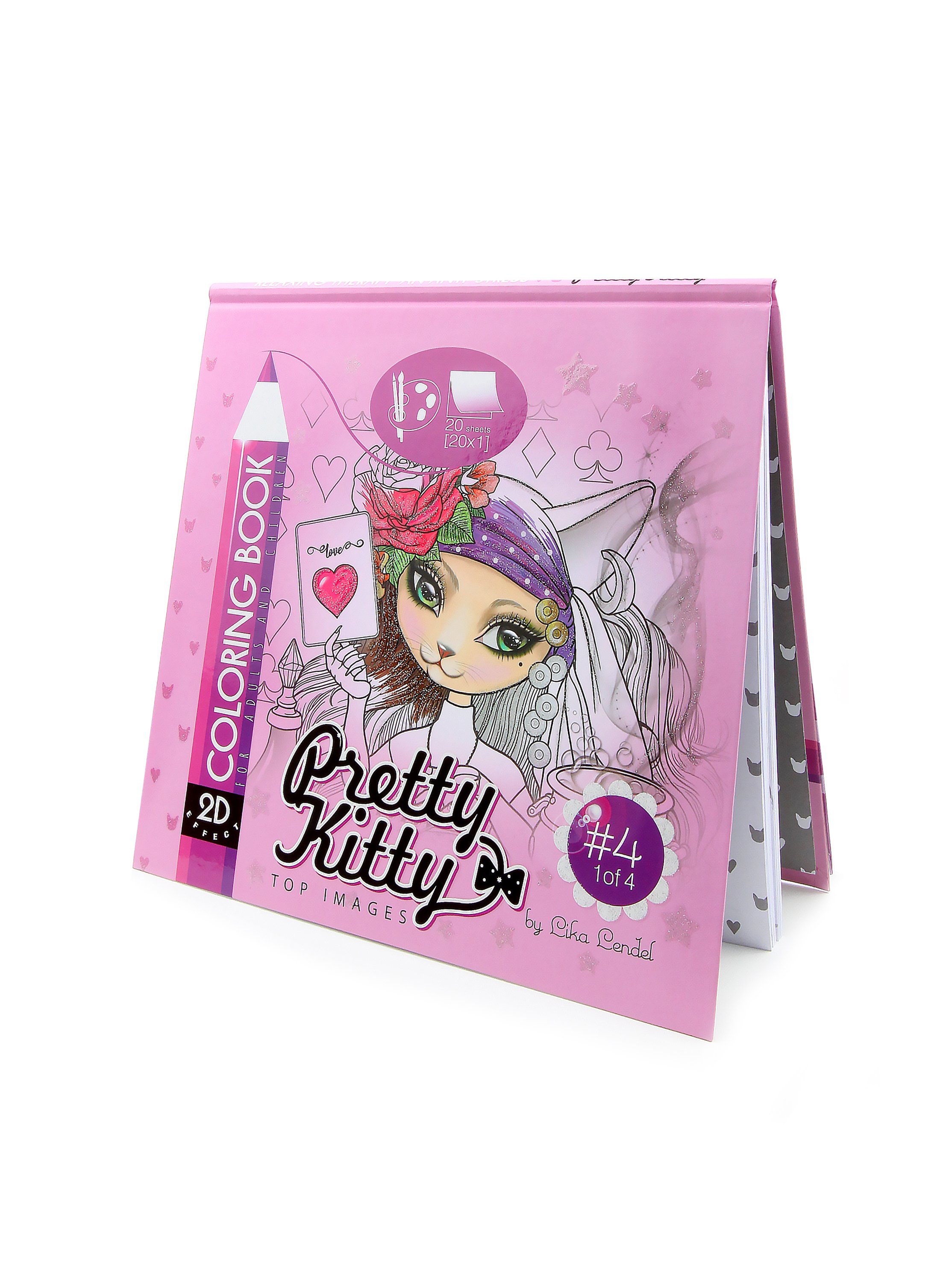 

Раскраска Art Studio of Happiness с эффектом 2D 20х20см 20л Lika Lendel Pretty Kitty 0513, Top images