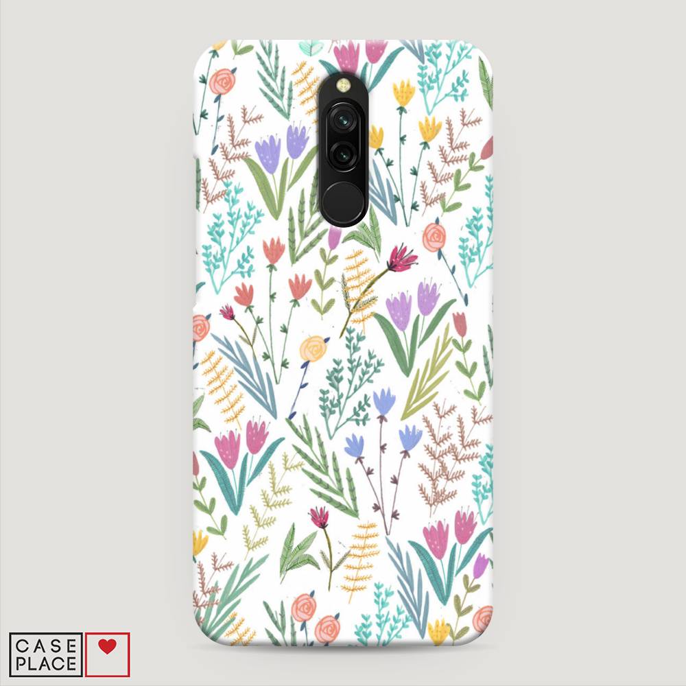 

Пластиковый чехол "Полевые цветы рисунок" на Xiaomi Redmi 8, 37120-6
