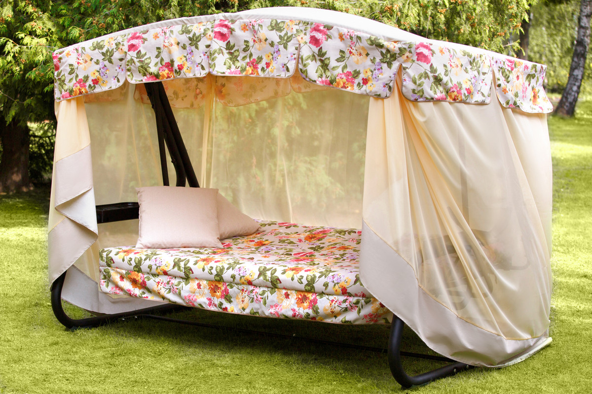 

Садовые качели Olsa Саванна Flower с1205/с1603 266х144х186 см разноцветный, Саванна