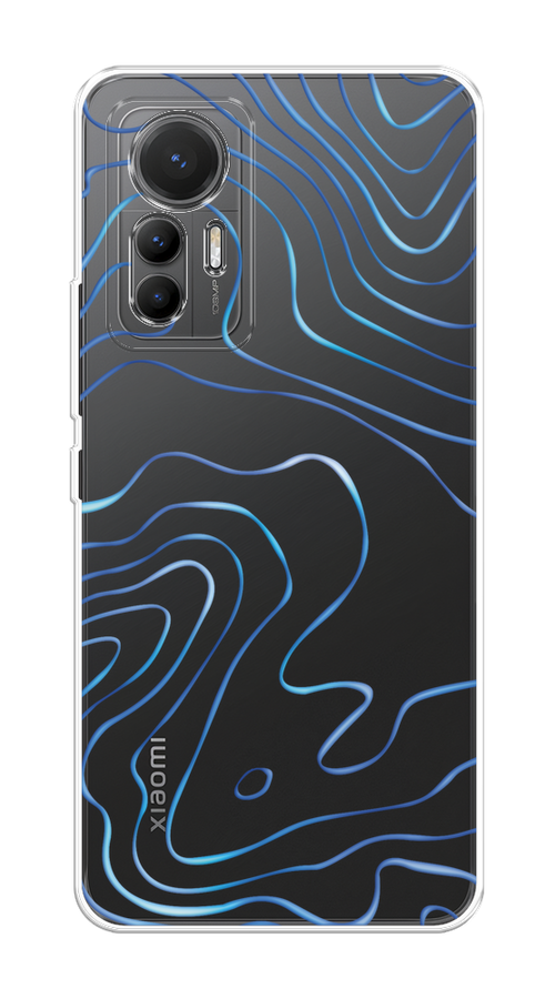 

Чехол на Xiaomi 12 Lite "Blue lines", Прозрачный;синий, 315050-1