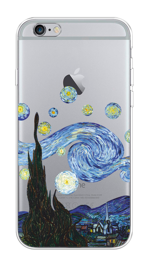 

Чехол на Apple iPhone 6/6S "Ночь Ван Гога", Голубой;синий;черный, 10450-1