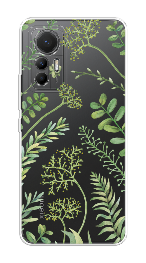 

Чехол на Xiaomi 12 Lite "Green Leaves", Зеленый;прозрачный, 315050-1