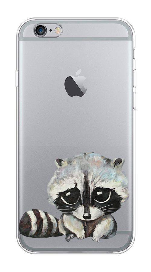 

Чехол на Apple iPhone 6/6S "Большеглазый енот", Серый;черный;прозрачный, 10450-1