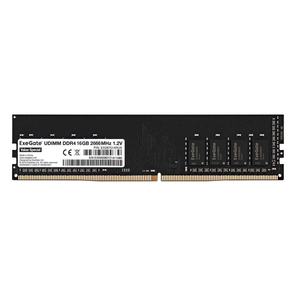 Оперативная память Exegate Value Special 16Gb DDR4 2666MHz (EX287014RUS)