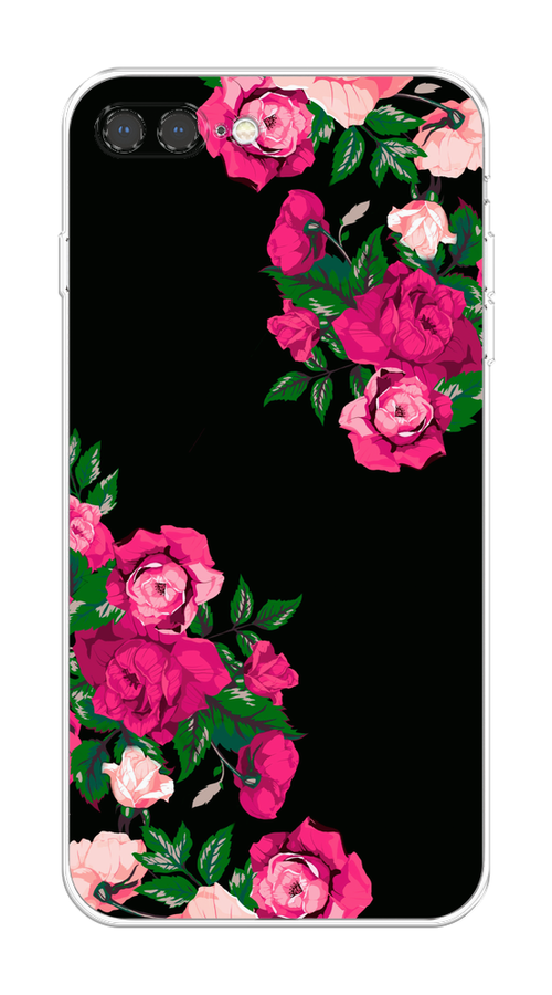

Чехол на Apple iPhone 7 Plus/8 Plus "Розы фуксия", Черный;розовый;зеленый, 10750-1