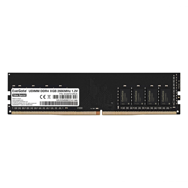 Оперативная память Exegate Value Special 8Gb DDR4 2666MHz (EX287013RUS)