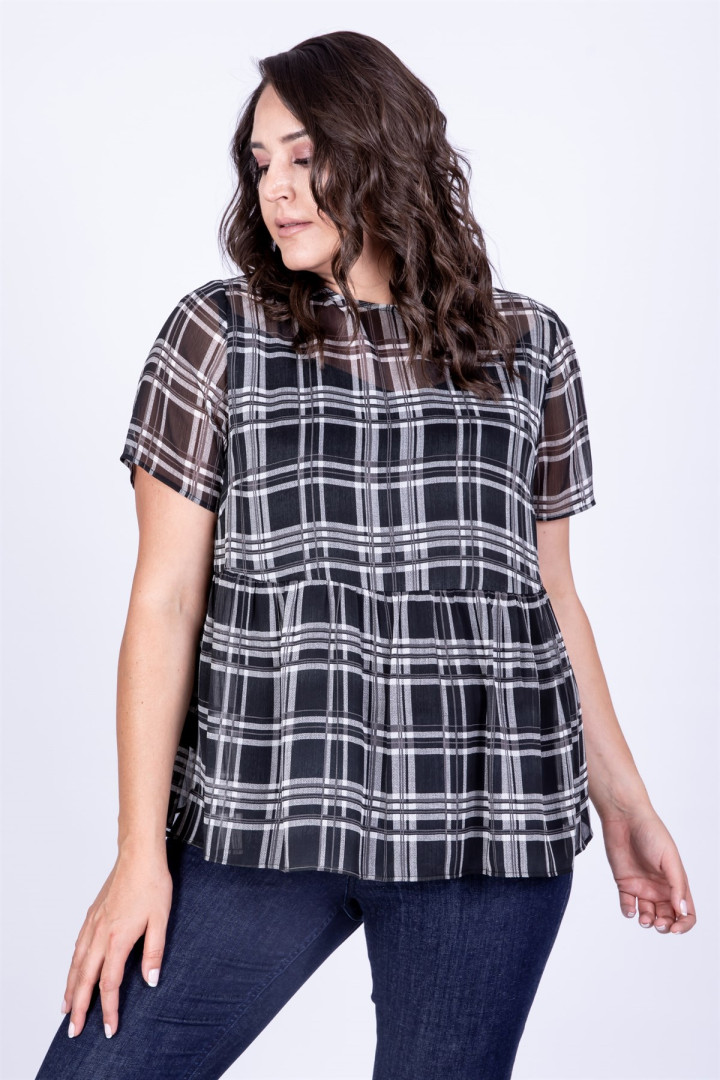 

Блуза женская My Line Moda 694 черная 42 RU (товары доставляются из-за рубежа), 694