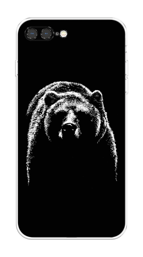 

Чехол на Apple iPhone 7 Plus/8 Plus "Медведь в ночи", Белый;черный, 10750-1