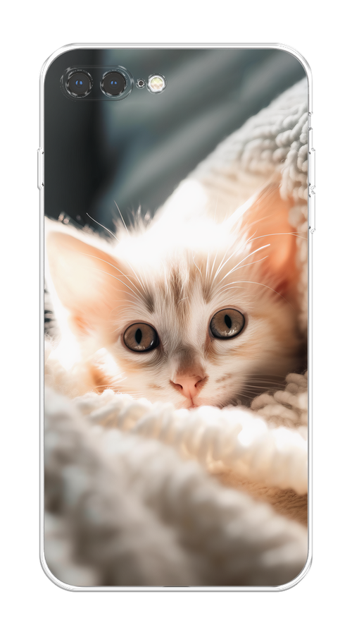 

Чехол на Apple iPhone 7 Plus/8 Plus "Белый шкодливый котенок", Серый;белый;бежевый;оранжевый, 10750-1