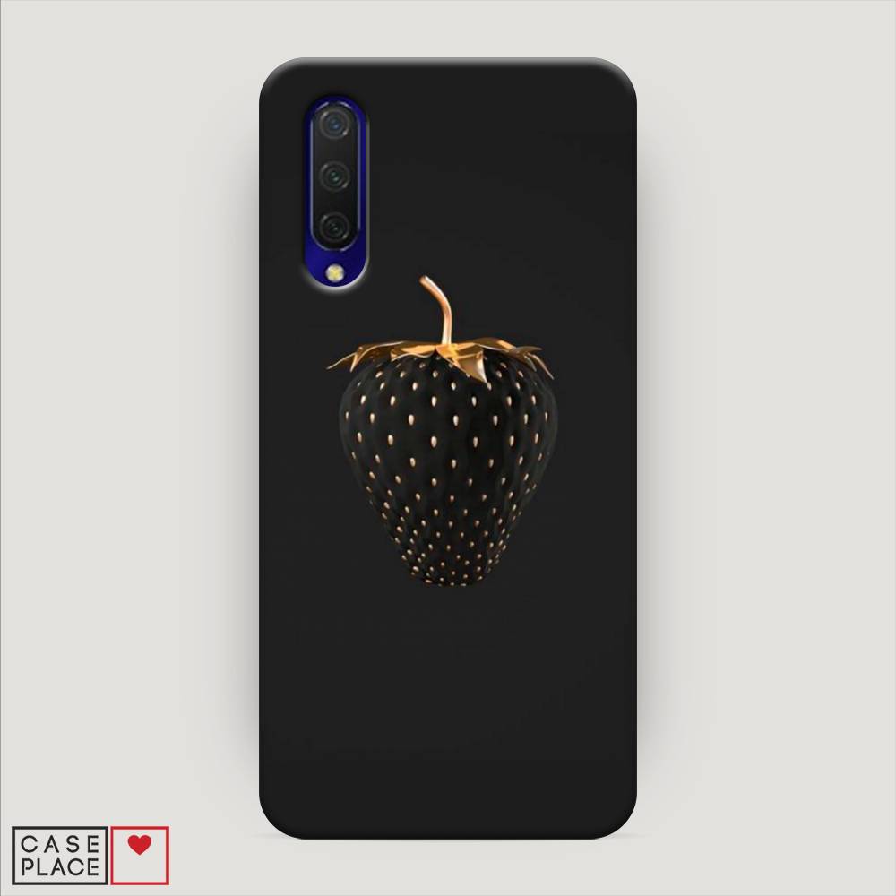 

Пластиковый чехол "Черно-золотая клубника" на Xiaomi Mi CC9, 36120-7