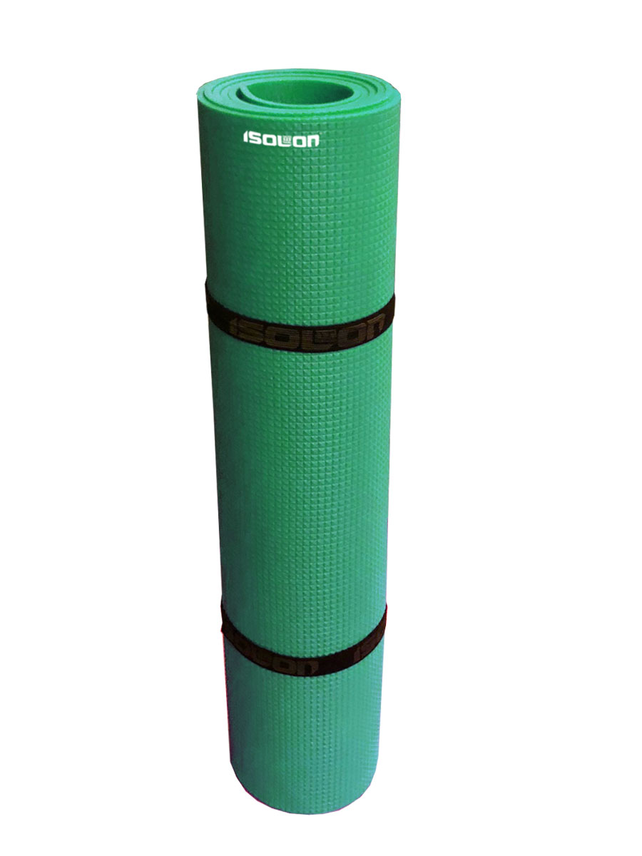 Коврик спортивный для фитнеса, зарядки и гимнастики Isolon Sport 5, 180х60 см, зеленый