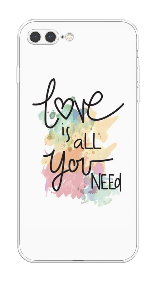 

Чехол на Apple iPhone 7 Plus/8 Plus "Love is all you need", Белый;черный;зеленый, 10750-1