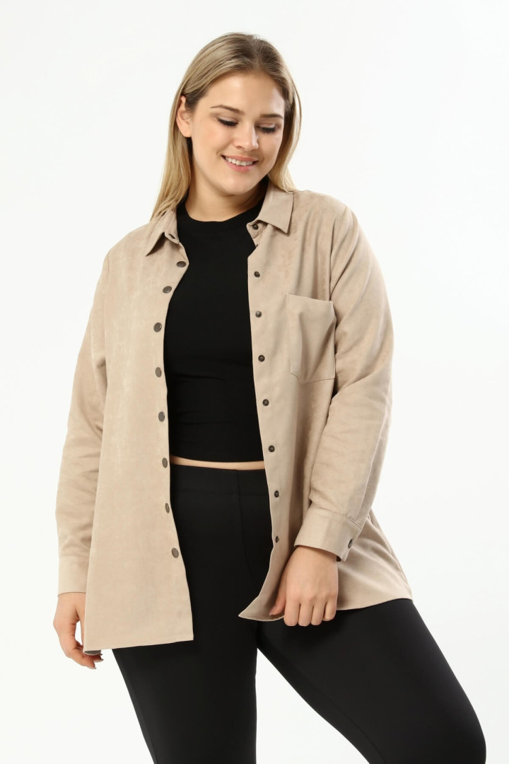 

Рубашка женская My Line Moda 1493 бежевая 50 RU (товары доставляются из-за рубежа), 1493