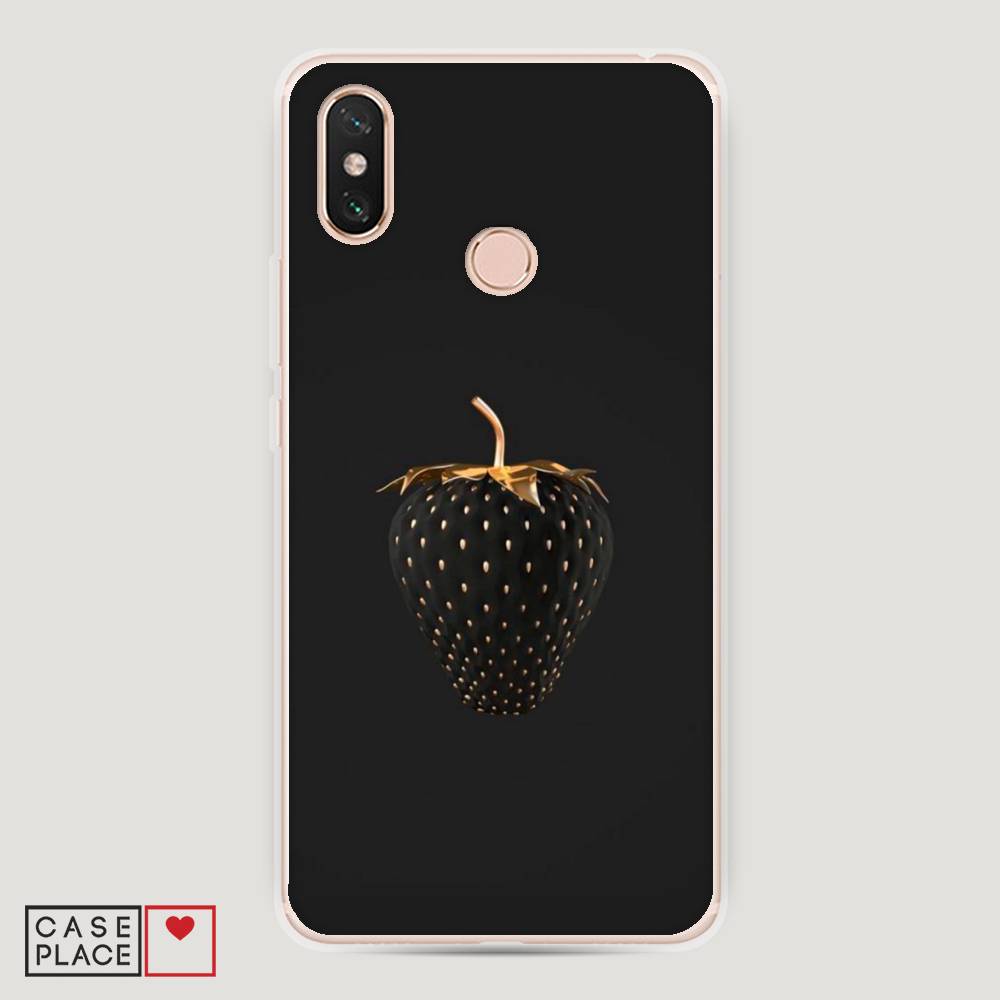 

Пластиковый чехол "Черно-золотая клубника" на Xiaomi Mi Max 3