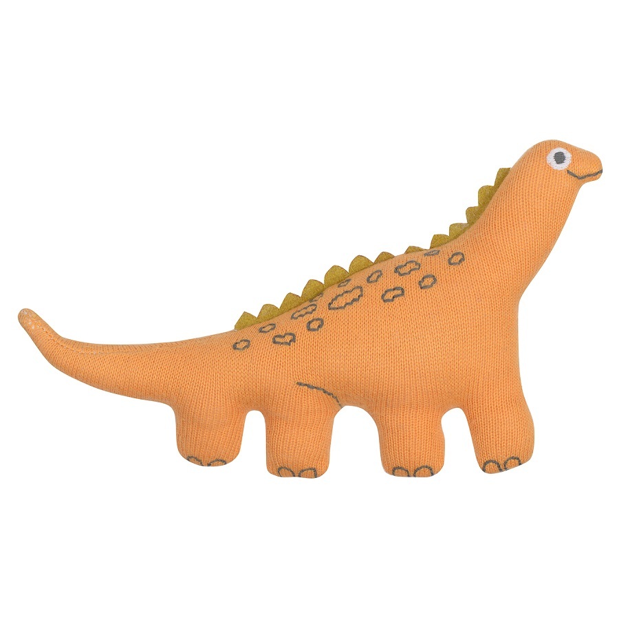 Погремушка Tkano из хлопка Динозавр Toto из коллекции Tiny world 14х8 см TK20-KIDS-RT0006