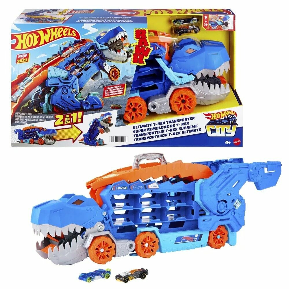 Игрушечный трек Hot Wheels T-Rex Mega Transporter HNG50 21750₽