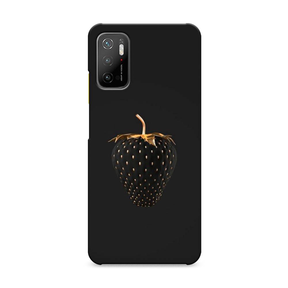 

Пластиковый чехол "Черно-золотая клубника" на Xiaomi Poco M3 Pro, 311020-7