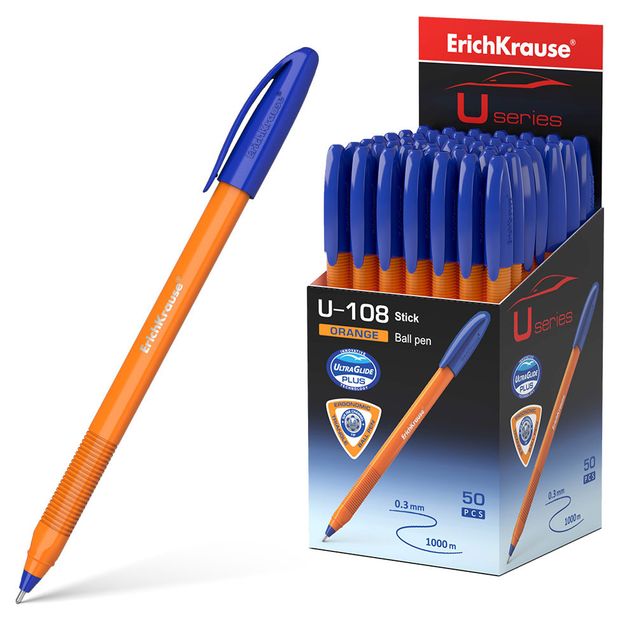 

Ручка шариковая ErichKrause U-108 Original Stick 1.0 Ultra Glide Technology, фиолетовый