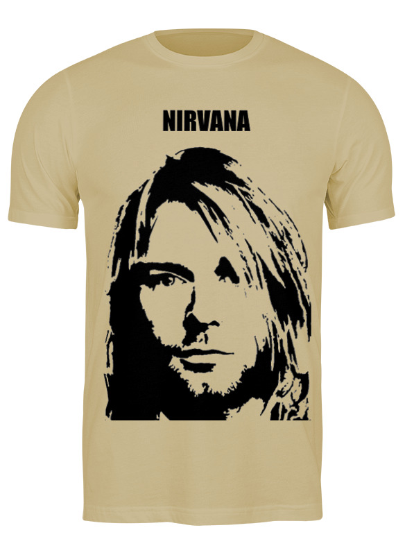 

Футболка мужская Printio Nirvana бежевая M, Бежевый, Nirvana