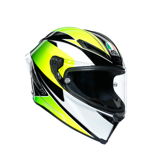 фото Шлем agv corsa r multi supersport black/white/lime l