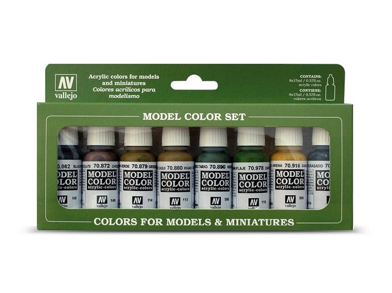 

Набор красок Vallejo Panzer Colors 70108 Model Color Set, 8 красок по 17 мл, Panzer Colors 70108
